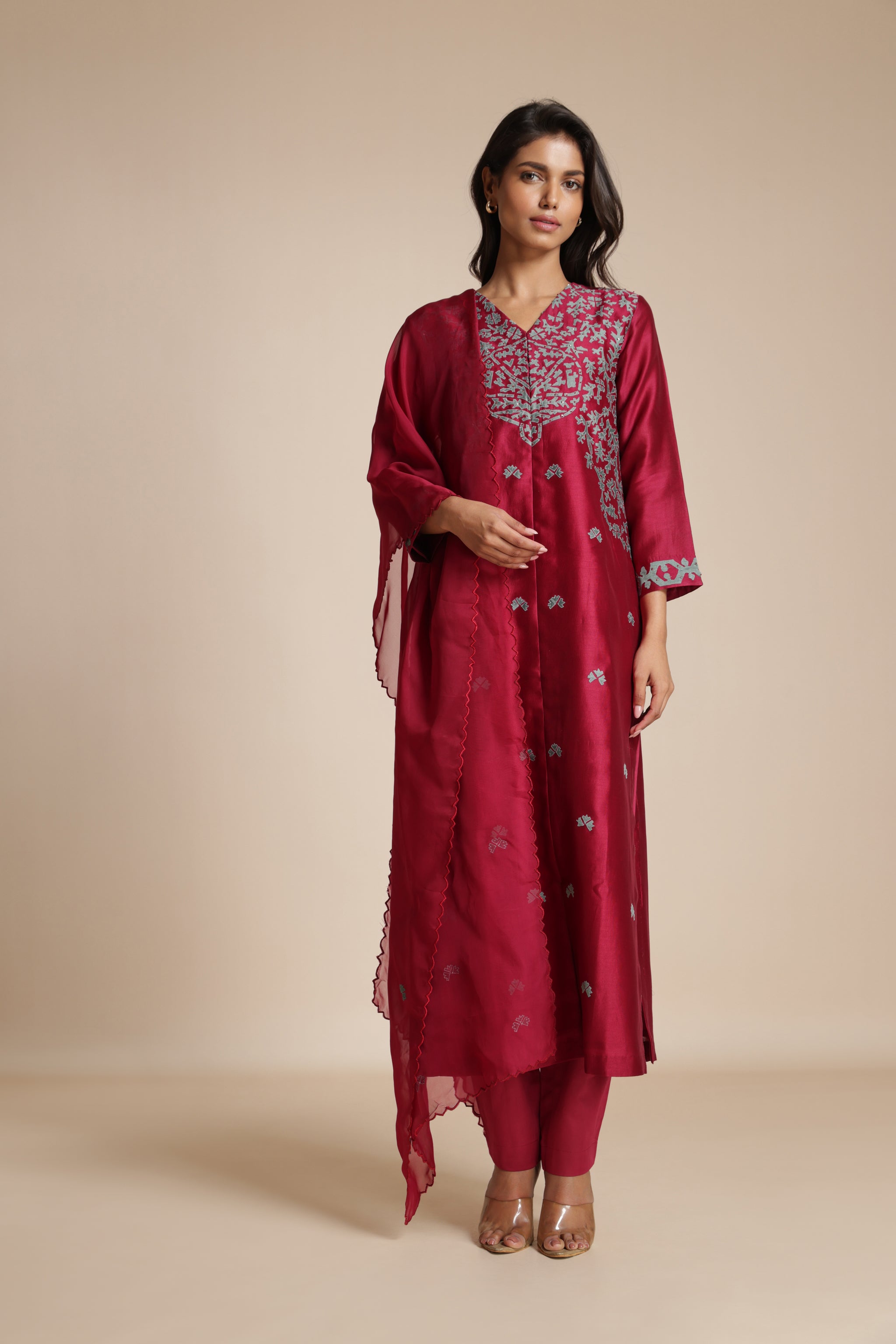 Filigree Appliqué Kurta